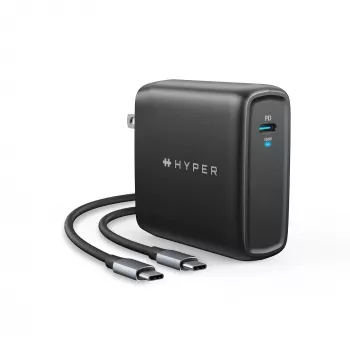 TARGUS 100W GaN Φορτιστής AC για φορητό υπολογιστή, smartphone, tablet – 1× USB-C, καλώδιο 2 m, Μαύρο