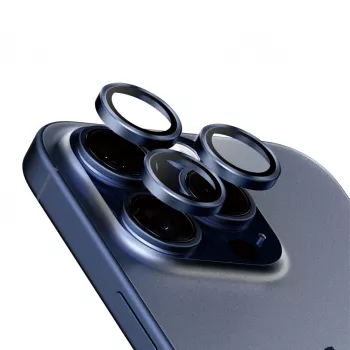 PanzerGlass Hoops Προστασία φακού κάμερας iPhone 15 Pro 15 Pro Max Μπλε Titan Ανθεκτικό σε γρατσουνιές Ανθεκτικό σε κραδασμούς