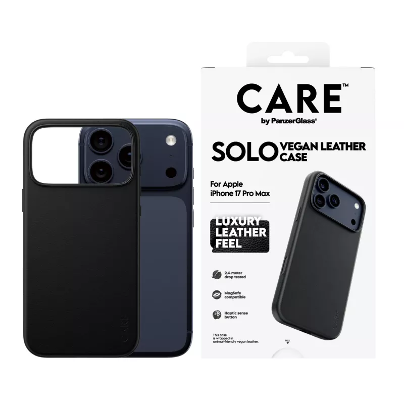 Προστατευτική θήκη Case PanzerGlass CARE Solo για iPhone 17 Pro Max, Μαύρο