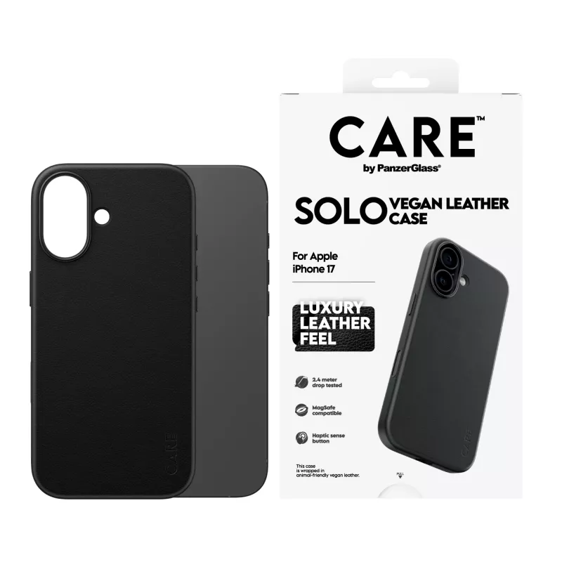 Θήκη κινητού PanzerGlass CARE™ Solo Case Μαύρο για Apple iPhone 17