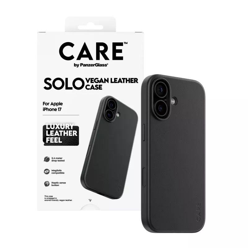 Θήκη κινητού PanzerGlass CARE™ Solo Case Μαύρο για Apple iPhone 17