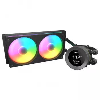 All-in-One-CPU-υγρό ψυγείο Cougar Poseidon Vistek 240, ARGB, ψυγείο 240 mm, ανεμιστήρας 120 mm, 700–2500 U/min, μαύρο