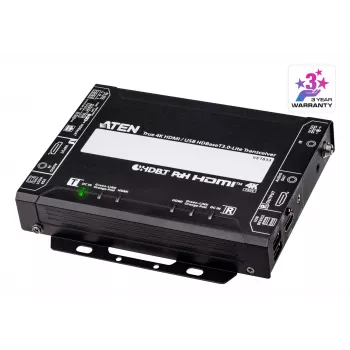 Πομποδέκτης & δέκτης AV ATEN True 4K HDMI/USB HDBT3.0-Lite – 4096×2160 @ έως 40 m, USB Type-A/Type-B, τροφοδοσία συνεχούς ρεύματος