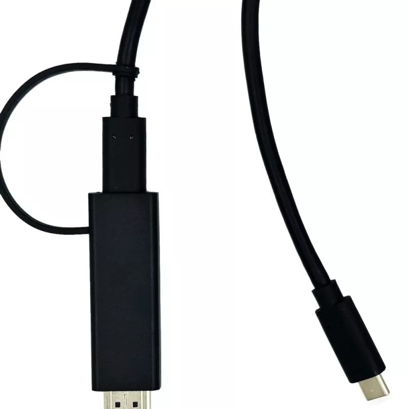 Yealink 330000008024 προσαρμογέας καλωδίου βίντεο 1,2 m HDMI Type-A (Standard) USB Type-C μαύρο