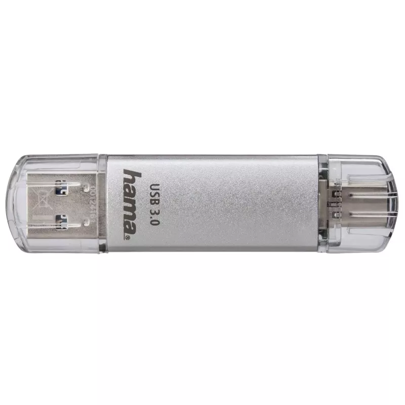 Hama FlashPen C-Laeta 00124162 μονάδα flash USB, 32 GB, USB 3.0 / USB Type-C, ασημί