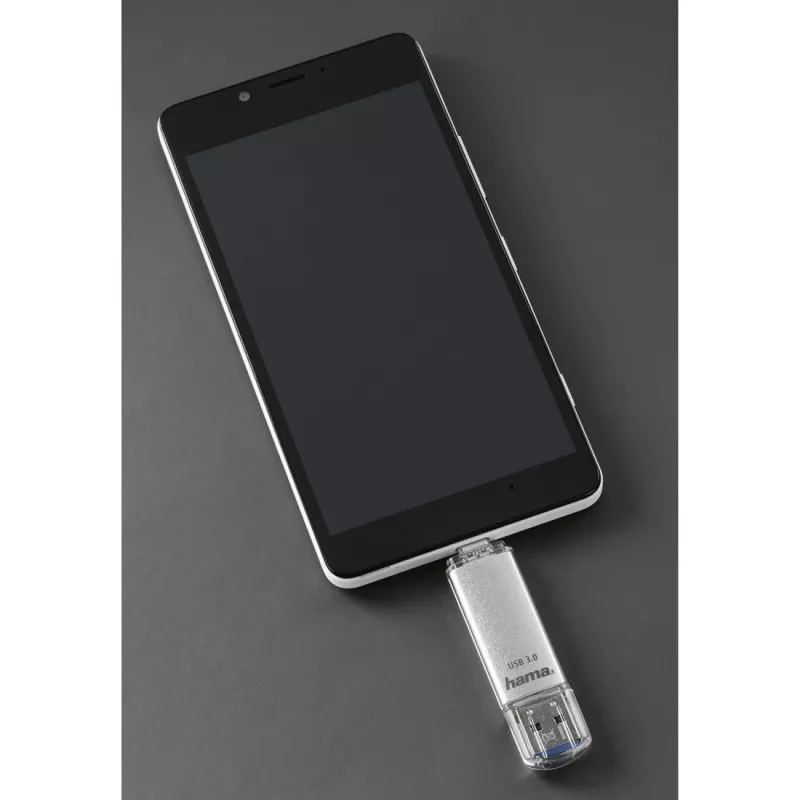Hama FlashPen C-Laeta 00124162 μονάδα flash USB, 32 GB, USB 3.0 / USB Type-C, ασημί