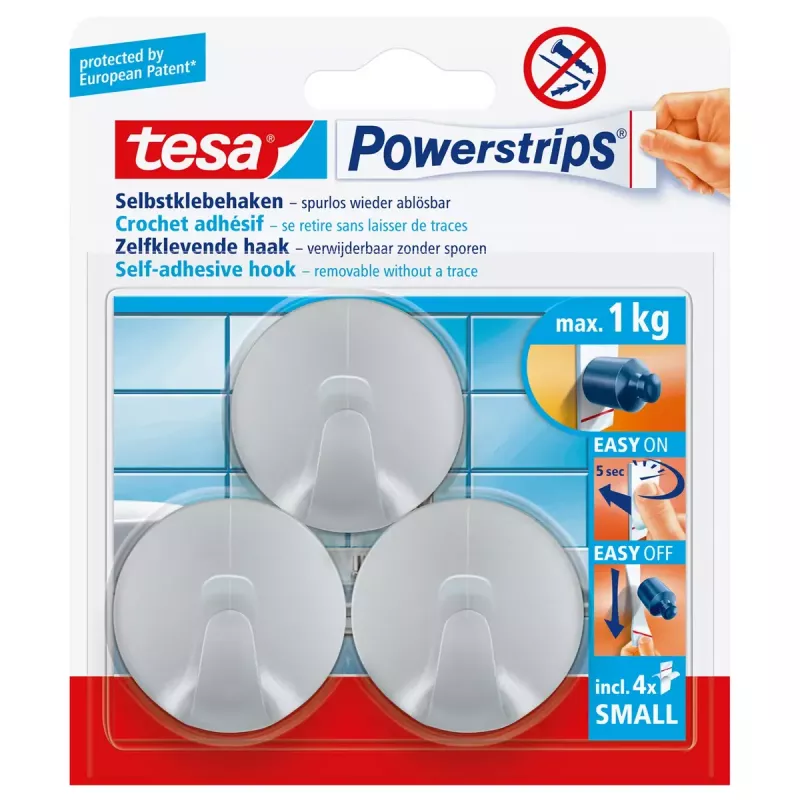 Γάντζος universal Tesa Powerstrips Hooks Small ROUND
