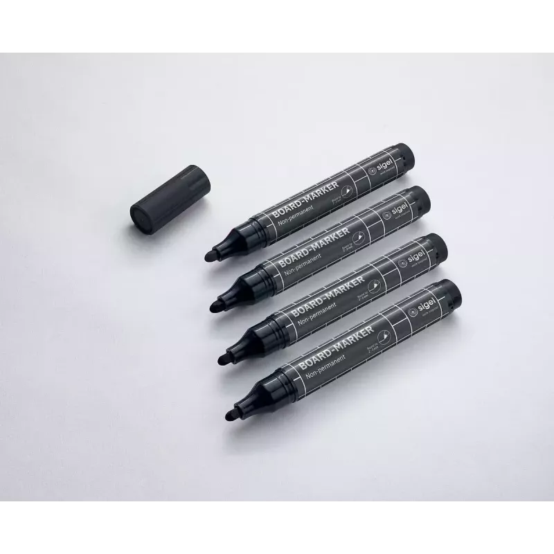 Μαρκαδόρος Sigel BA012 4 τεμ. Μαύρο