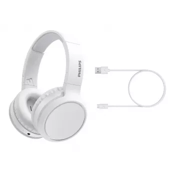 Philips 5000 Series TAH5205WT/00 ακουστικά/headset ασύρματα head-band μουσικής USB Type-C Bluetooth λευκό