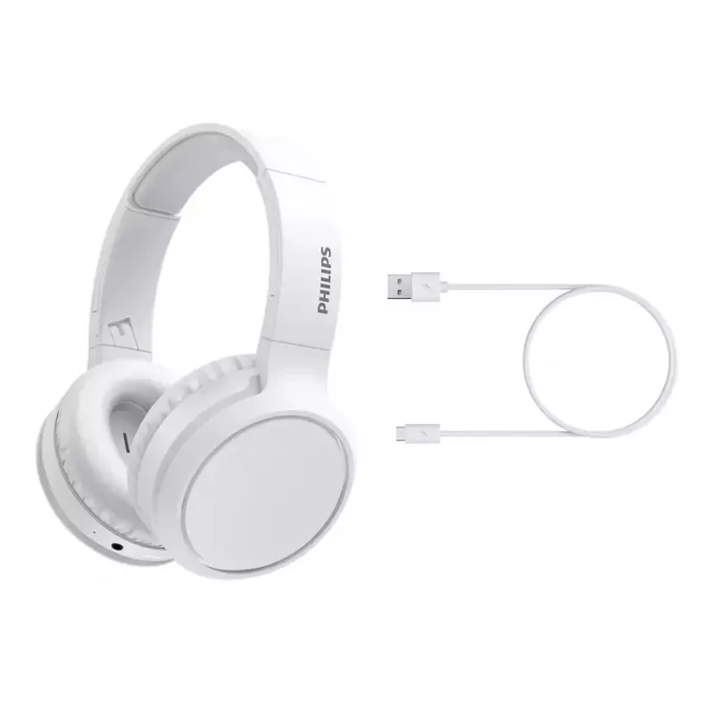 Philips TAH5205WT/00 ασύρματα περιωτιαία ακουστικά με μικρόφωνο, λευκά