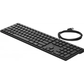 HP Wired Desktop 320K Πληκτρολόγιο — Full-Size USB, μεμβράνης, μαύρο