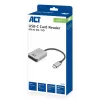 Αναγνώστης καρτών ACT AC7056 USB 3.2 Gen 1 Type-C Γκρι MicroSD SD