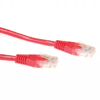 ACT Κόκκινο Καλώδιο patch U/UTP CAT6 0,5 μέτρων με βύσματα RJ45