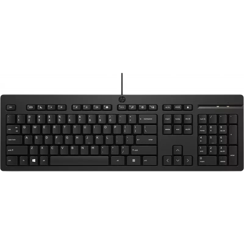 HP 125 Ενσύρματο πληκτρολόγιο Full-Size USB Μεμβράνης QWERTY Μαύρο