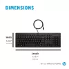 HP 125 Ενσύρματο πληκτρολόγιο Full-Size USB Μεμβράνης QWERTY Μαύρο