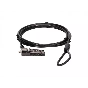 Κλειδαριά laptop με συνδυασμό Conceptronic CUSTODIO01BS, τυπική υποδοχή ασφαλείας, 1,8 m