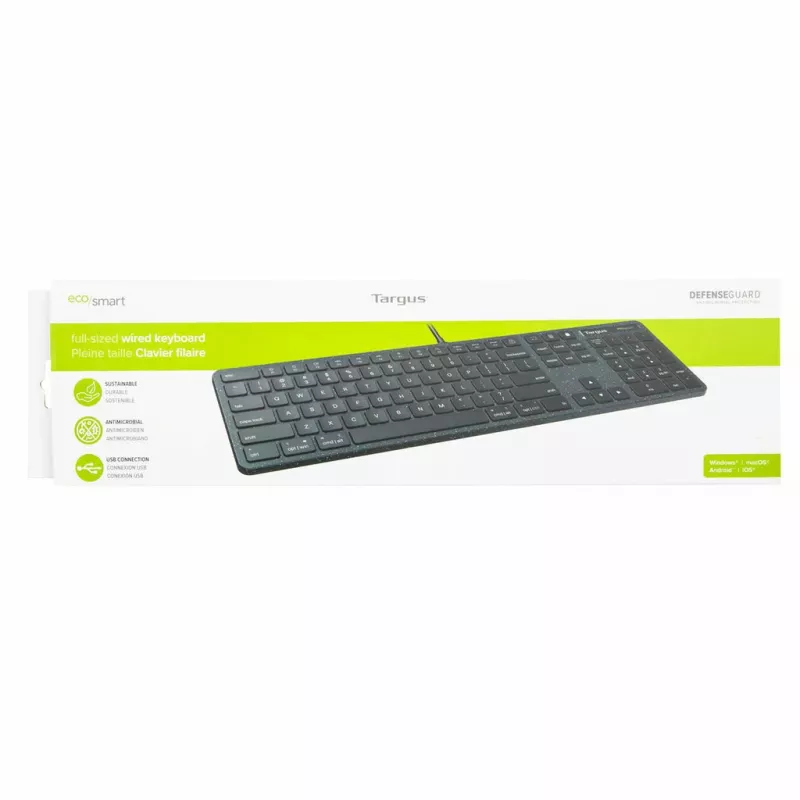 Targus EcoSmart AKB874UK Πληκτρολόγιο Universal USB QWERTY UK-Αγγλικά Μαύρο