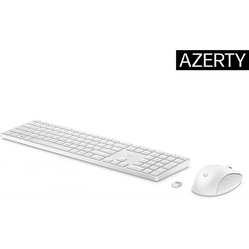 HP 650 Ασύρματο Πληκτρολόγιο και Ποντίκι Combo Full-size Membrane Λευκό