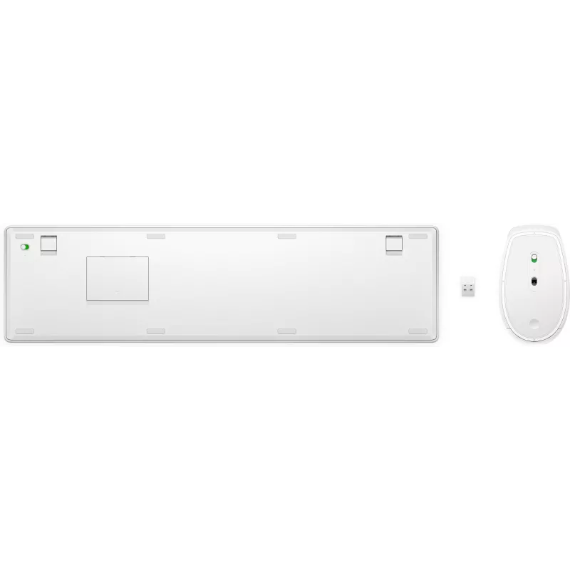 HP 650 Ασύρματο Πληκτρολόγιο και Ποντίκι Combo Full-size Membrane Λευκό