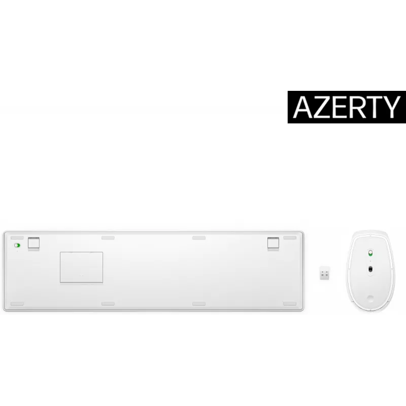HP 650 Ασύρματο Πληκτρολόγιο και Ποντίκι Combo Full-size Membrane Λευκό