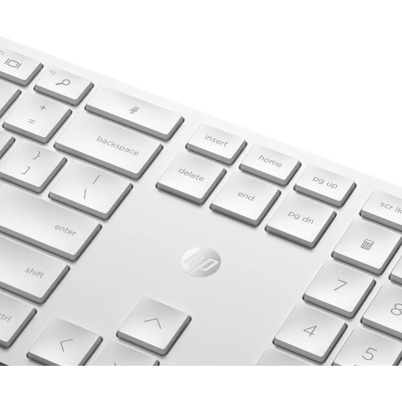 HP 650 Ασύρματο Πληκτρολόγιο και Ποντίκι Combo Full-size Membrane Λευκό
