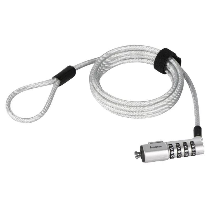 Hama Nano κλειδαριά καλωδίου ασημί 1,8 m