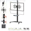 Techly ICA-TR46 Βάση/τρόλεϊ πολυμέσων Μαύρο Επίπεδη οθόνη