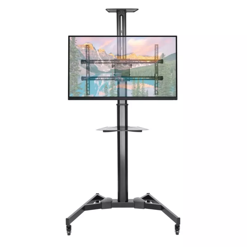 Techly ICA-TR46 Βάση/τρόλεϊ πολυμέσων Μαύρο Επίπεδη οθόνη