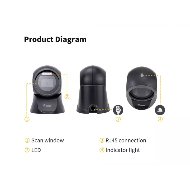 Σαρωτής barcode Equip USB 2D omnidirectional επιτραπέζιος