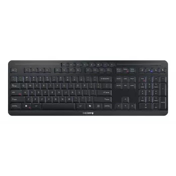 Πληκτρολόγιο Cherry Stream ultimate — Full-Size USB, RF Wireless & Bluetooth, QWERTY Αγγλικά, οπίσθιος φωτισμός LED, μαύρο