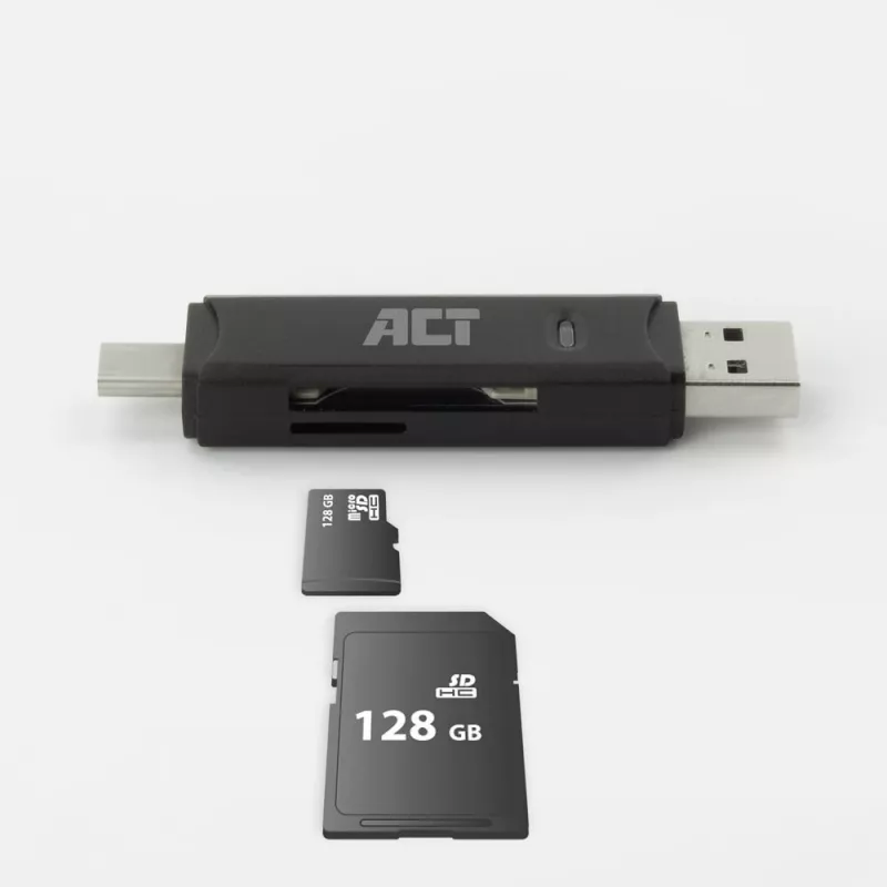 Καρταναγνώστης ACT USB-C/USB-A 3.0 Μαύρο