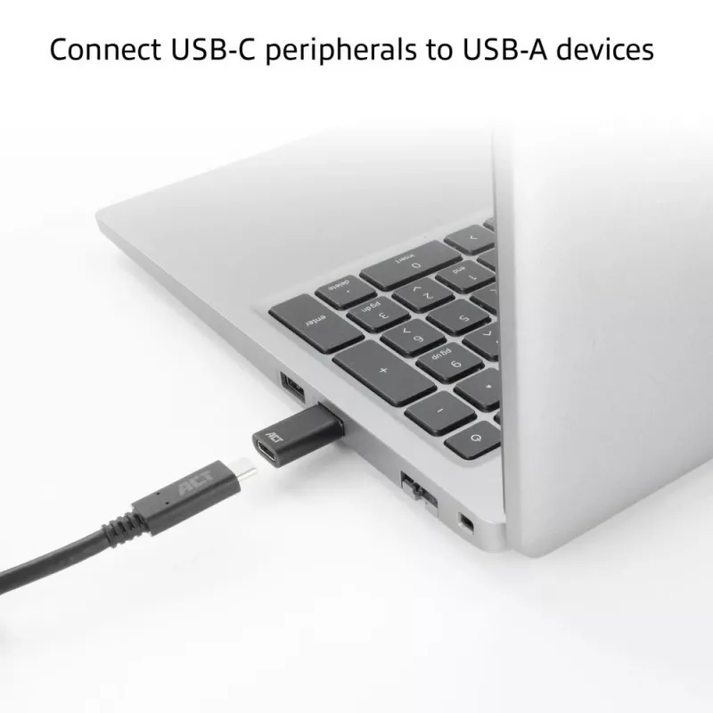 Αντάπτορας USB-A αρσενικό σε USB-C θηλυκό ACT AC7376 μαύρο