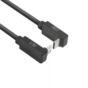 ACT USB 3.0 10Gbps 60W Καλώδιο USB Type-C (γωνιακό πάνω/κάτω) σε USB Type-C (γωνιακό πάνω/κάτω), 1 μέτρο