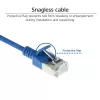 ACT Μπλε 1 μέτρο LSZH U/FTP CAT6A Καλώδιο patch Datacenter Slimline χωρίς γλωττίδα με βύσματα RJ45