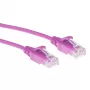 ACT Pink 1,5 m LSZH U/UTP CAT6 Datacenter Slimline Patch καλώδιο snagless με βύσματα RJ45