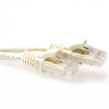 ACT ιβουάρ 3 μέτρα U/UTP CAT6A Patch καλώδιο με προστασία κατά της κάμψης και βύσματα RJ45