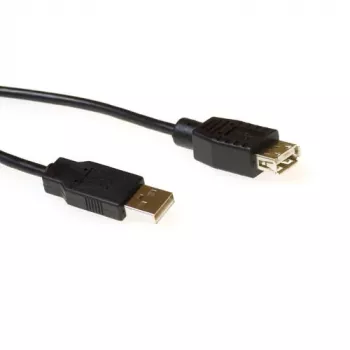 USB 2.0 A βύσμα αρσενικό - USB A υποδοχή θηλυκή μαύρο 5,00 m ACT SB2250