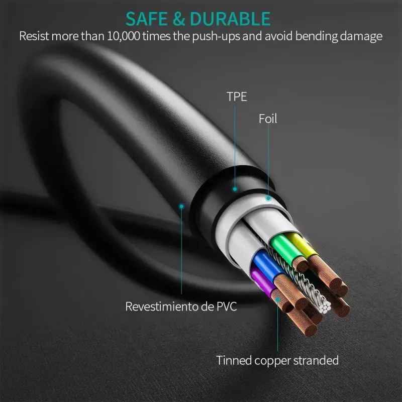 Καλώδιο USB Choetech CC0002 USB 2.0 1m USB-C μαύρο