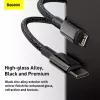 Καλώδιο Baseus Tungsten Gold 1 m μαύρο Lightning σε USB C