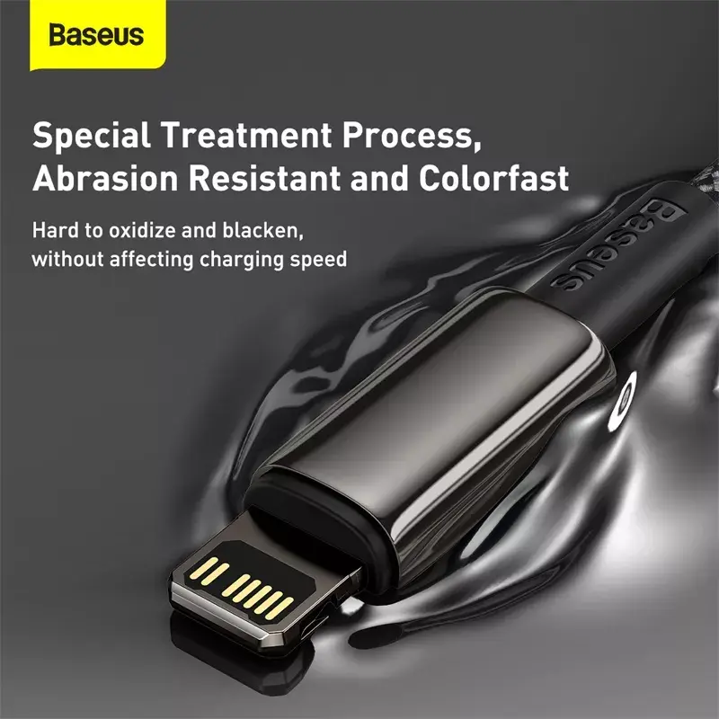 Καλώδιο Baseus Tungsten Gold 1 m μαύρο Lightning σε USB C