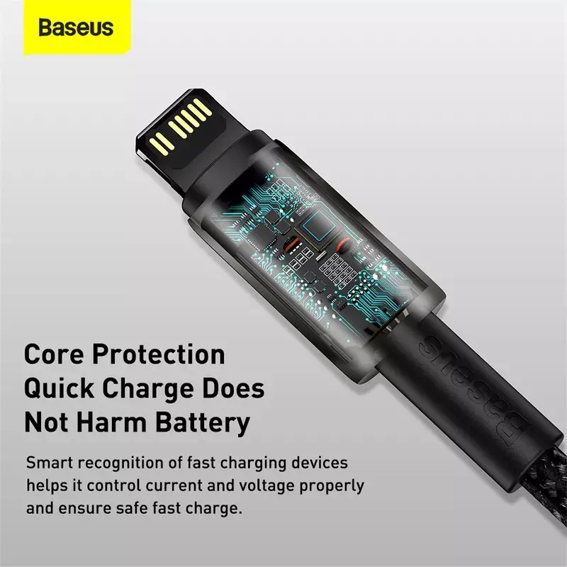 Καλώδιο Baseus Tungsten Gold 1 m μαύρο Lightning σε USB C
