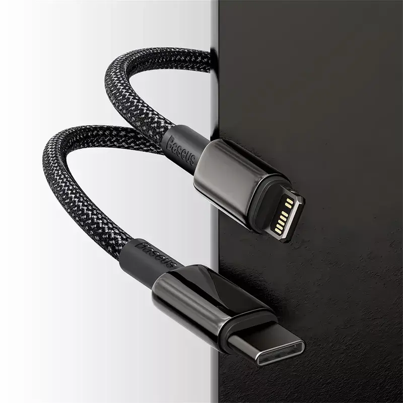 Καλώδιο Baseus Tungsten Gold 1 m μαύρο Lightning σε USB C