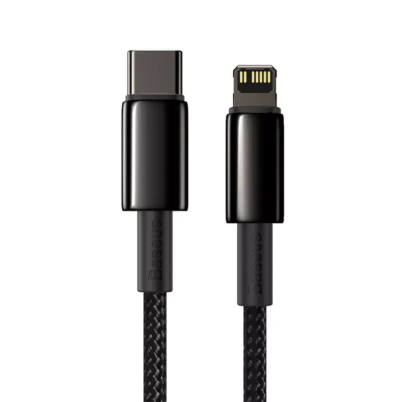 Καλώδιο Baseus Tungsten Gold 1 m μαύρο Lightning σε USB C