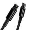 Καλώδιο Baseus Tungsten Gold 1 m μαύρο Lightning σε USB C