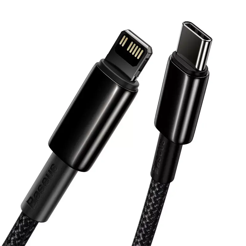 Καλώδιο Baseus Tungsten Gold 1 m μαύρο Lightning σε USB C