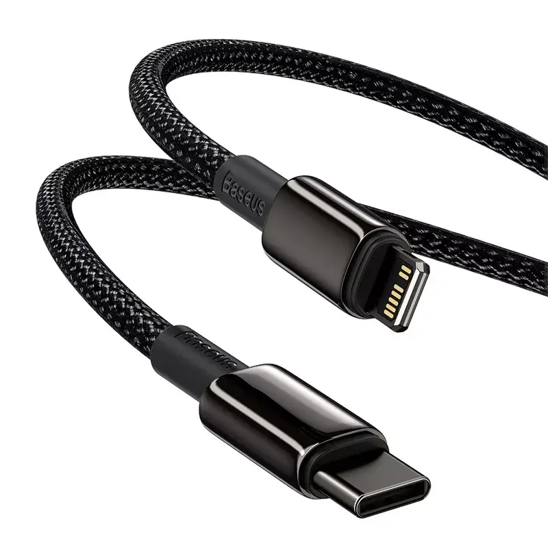 Καλώδιο Baseus Tungsten Gold 1 m μαύρο Lightning σε USB C