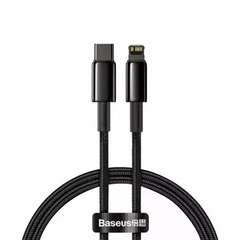 Καλώδιο Baseus Tungsten Gold 1 m μαύρο Lightning σε USB C