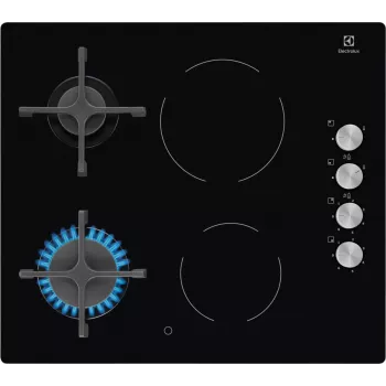 Electrolux EGE6172NOK Εστία Μαύρη Εντοιχιζόμενη 60 cm Combi 4 Ζώνες, Αφής και περιστροφικοί διακόπτες
