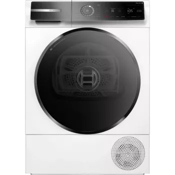 Bosch Serie 8 WQB246DASN Στεγνωτήριο με αντλία θερμότητας Ελεύθερης τοποθέτησης Μπροστινής φόρτωσης 9 kg Λευκό