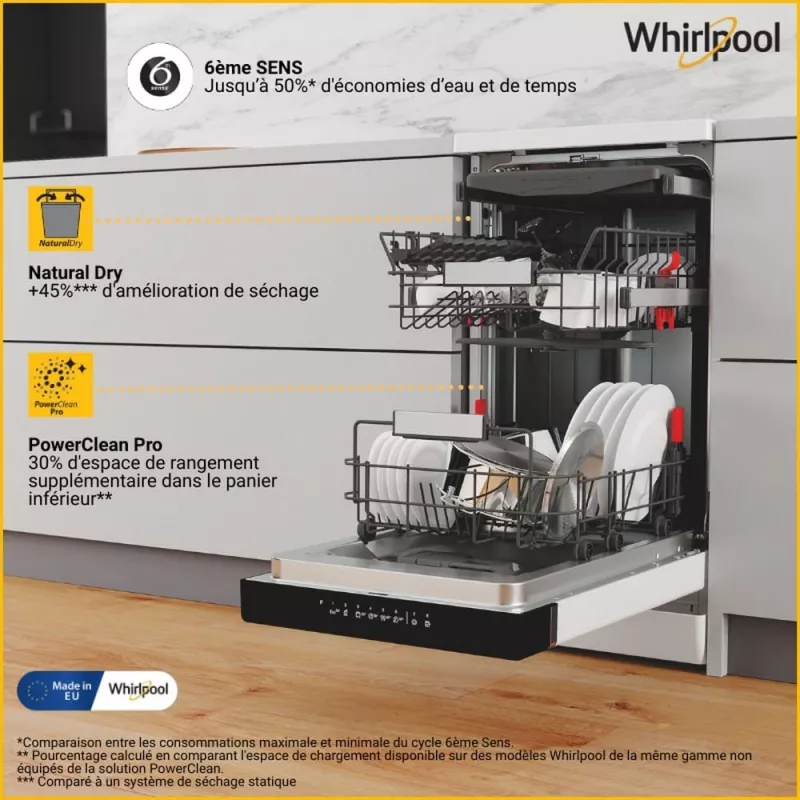 Whirlpool WSFO 3O34 PF Ελεύθερο 10 σερβίτσια
